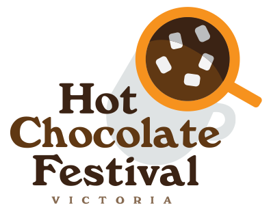 Mug of hot chocolate with the text "Hot Chocolate Festival Victoria"